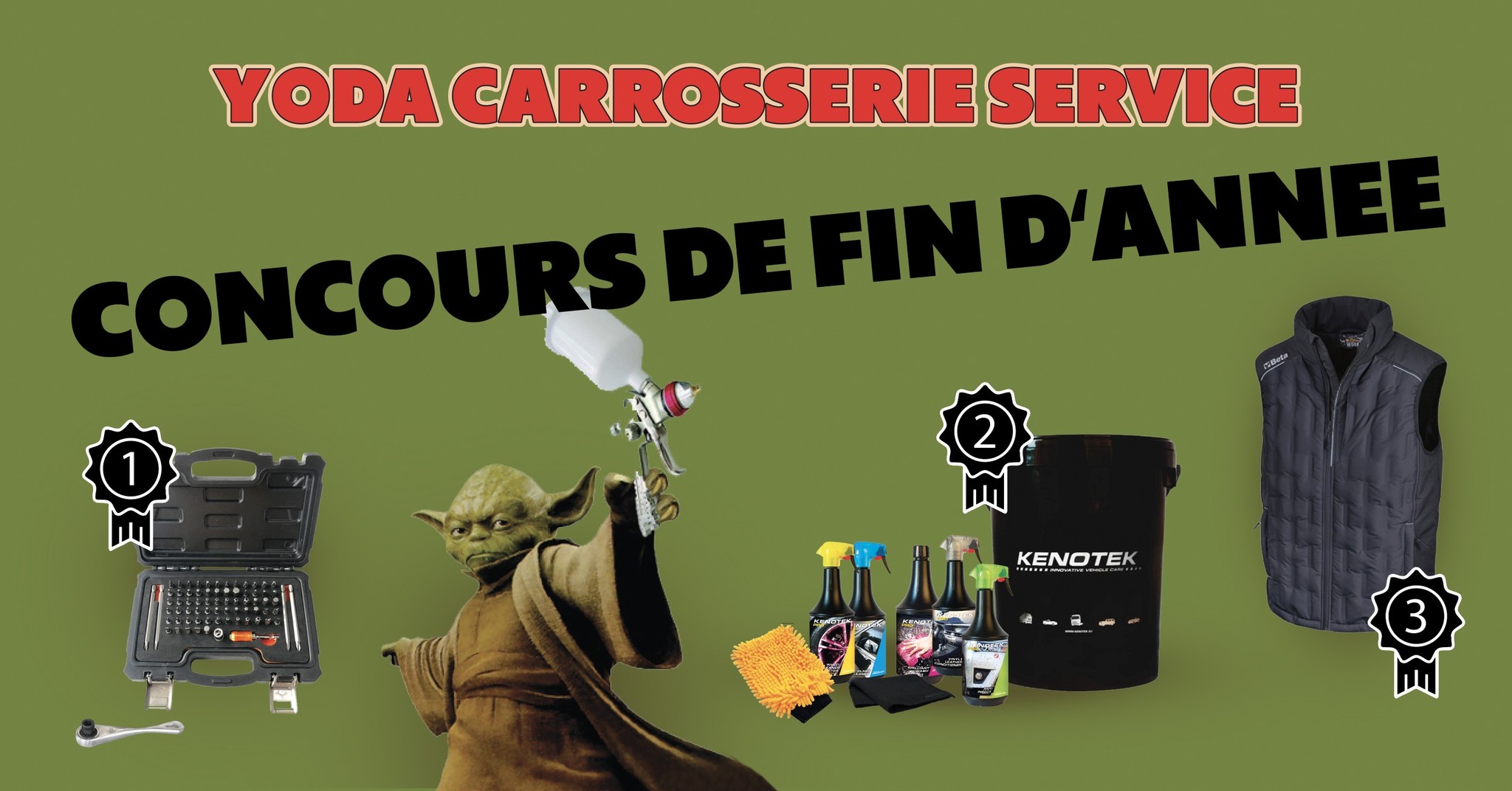 Concours et produits proposés par Yoda Carrosserie Service SPRL